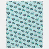 Nordic Folk Art Uil Fleece Deken (Voorkant)