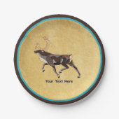 Nordic Folk Art Uil Papieren Bordje (Voorkant)