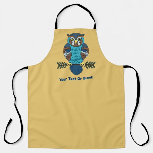 Nordic Folk Art Uil Schort (Voorkant)