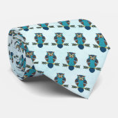 Nordic Folk Art Uil Stropdas (Opgerold)