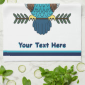 Nordic Folk Art Uil Theedoek (Gevouwen)