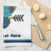 Nordic Folk Art Uil Theedoek (Quarter Fold)