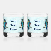 Nordic Folk Art Uil Whisky Glas (Achterkant)