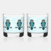 Nordic Folk Art Uil Whisky Glas (Links)
