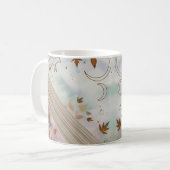 Nordic Fox Moon and Leaves Knit Art Classic Mug (Devant gauche)
