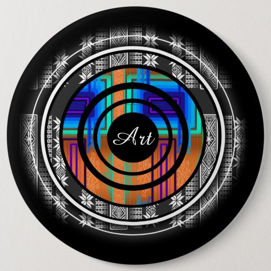 Nordic Future Monogram Ronde Button 6,0 Cm (Voorkant)