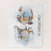 Nordic Gnome Gepersonaliseerde Kerst Legpuzzel (Verticaal)