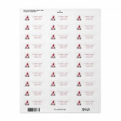 Nordic Gnome Pine Tree Branches Merry Kerstmis Etiket (Full Sheet)