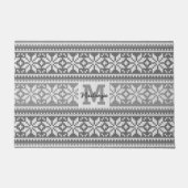 Nordic Gray Snowflake Sweater Pattern (speciaal ge Deurmat (Voorkant)