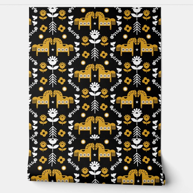 Nordic Horse Home Decor Behang (Afrollen)