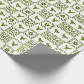 Nordic Knit Pattern Holiday Elements Cadeaupapier (Hoek)