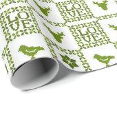 Nordic Knit Pattern Holiday Elements Cadeaupapier (Rol Hoek)