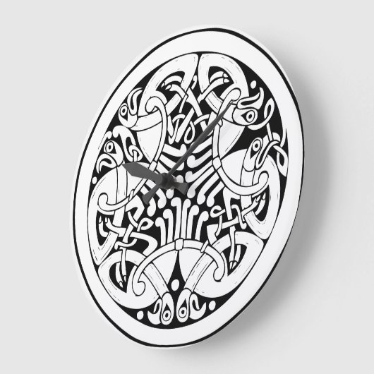 Nordic Knotwork – Viking Mythology Art Grote Klok (Hoek)