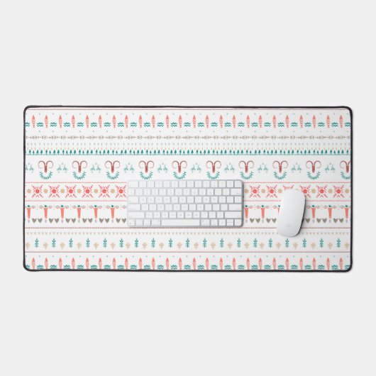 Nordic Light Winter Pattern Bureaumat (Keyboard & Muis)