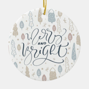 Nordic Merry Christmas Family Foto van Kerstmis Keramisch Ornament