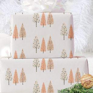 Nordic Modern Minimalist Merry Christmas Pine Tree Cadeaupapier