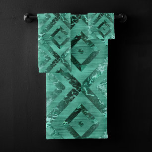 Nordic Molten Jade Vert géométrique Abstrait