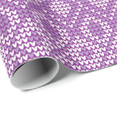 Nordic Pattern Holiday Gift Wrap/Paars Cadeaupapier (Rol Hoek)
