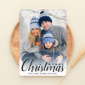 Nordic Pattern Multi Holiday Photo Card in grijs Feestdagenkaart