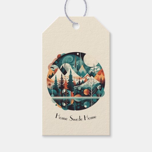 Nordic Pines & Peaks, op maat Cadeaulabel (Voorkant)