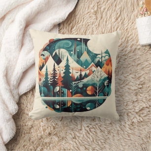 Nordic Pines & Peaks, op maat Kussen