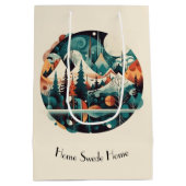 Nordic Pines & Peaks, op maat Medium Cadeauzakje (Achterkant)