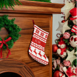 Nordic Print Rendier Fair Isle Kleine Kerstsok