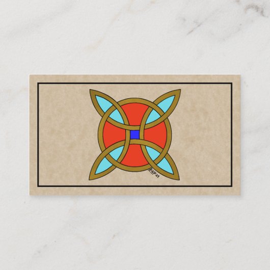 Nordic Protection from Witchcraft or Witch's Knot Visitekaartje (Achterkant)