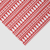 Nordic Red & White Christmas Tree Gestreept Patroo Tissuepapier (Detail)