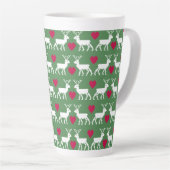 Nordic Reindeer & Hearts Pattern Latte Mok (Rechterhoek)