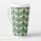 Nordic Reindeer & Hearts Pattern Latte Mok (Linkerhoek)