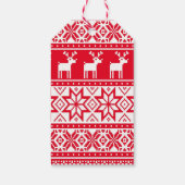 Nordic Rendier Lelijke Kersttrui Party Cadeaulabel (Achterkant)