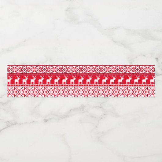 Nordic Rendier Tacky Sweater Kerstfeest Waterfles Etiket (Enkel label)