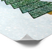 Nordic Scandinavian Geometric Christmas Trees Poster (Hoek)