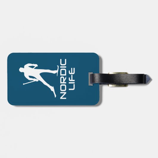 Nordic Skiing Life Bagagelabel (Achterkant horizontaal)
