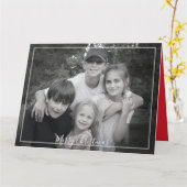 Nordic Snowflake Carte photo de Noël 1 Photo (Fleur jaune)