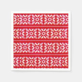 Nordic Snowflake Lelijke Kerst Sweater Party Servetten (Voorkant)