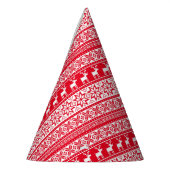 Nordic Snowflake Reindeer Ugly KerstSweater Feesthoedjes (Links)