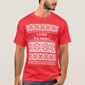 Nordic Snowflake Reindeer Ugly KerstSweater T-shirt (Voorkant)