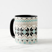Nordic Snowflake Winter Sweater Patroon Mok (Voorkant links)