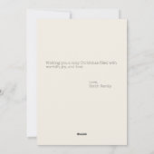 Nordic Snowy House en Red Car Kerstmis Feestdagenkaart (Achterkant)