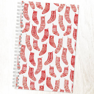 Nordic Stockings Red en White Notitieboek