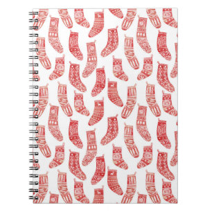 Nordic Stockings Red en White Notitieboek