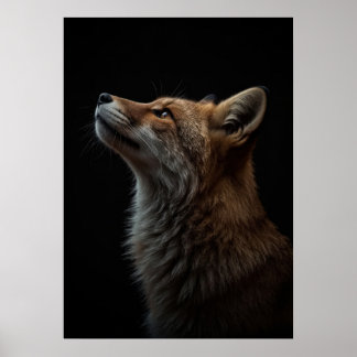 Nordic Style Fox Silhouette Poster