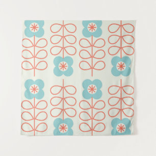 Nordic Style Geometrische Floral . Wandkleed