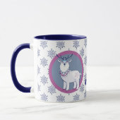Nordic Style Santa en Rendier gepersonaliseerd Mok (Links)