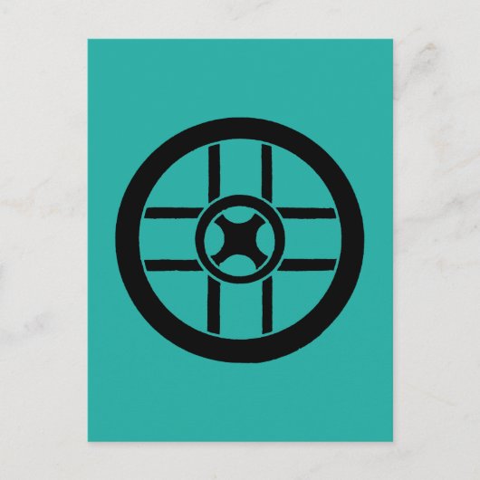 Nordic Symbol: Wheel Cross Briefkaart (Voorkant)