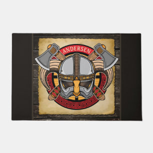 Nordic Viking Warrior ADD NAAM Norse Ax Norsperma Deurmat