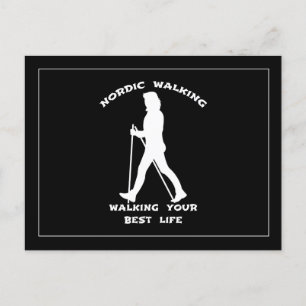 Nordic Walking - je beste leven leiden Briefkaart