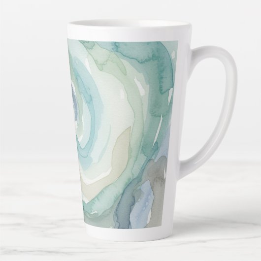 Nordic waterverf swirl latte mok (Rechts)